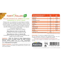 Pollen frais fortipollen bio aristée rectro barquette 250g